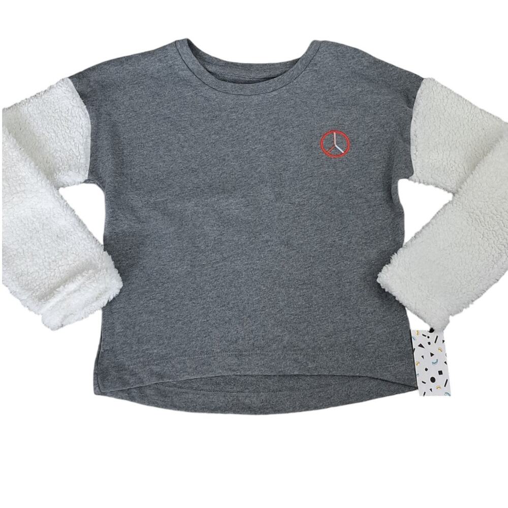 Harper Canyon Girls Gray White Pullover Top Size Large 10 12 NWT